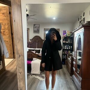 Gorski Fur Black Hooded Coat